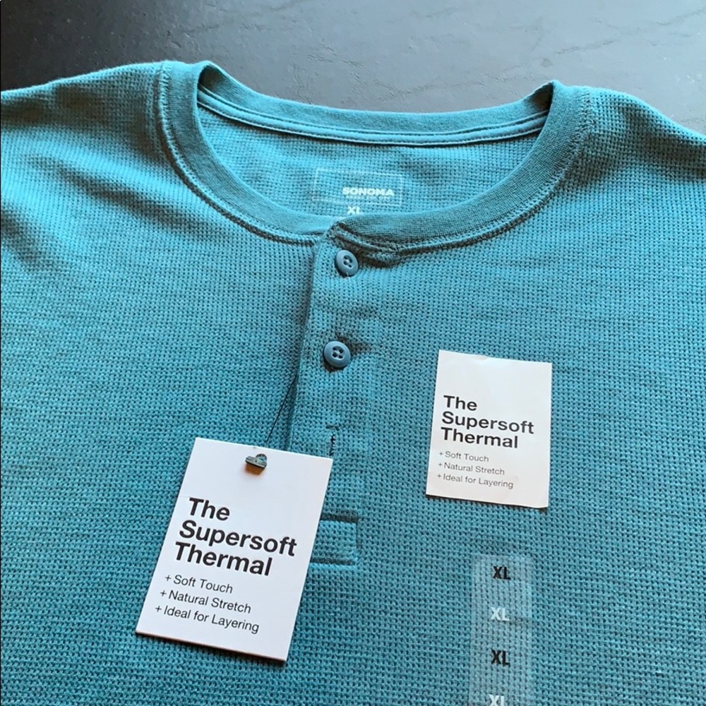 Super soft thermal tee size xl NWT green